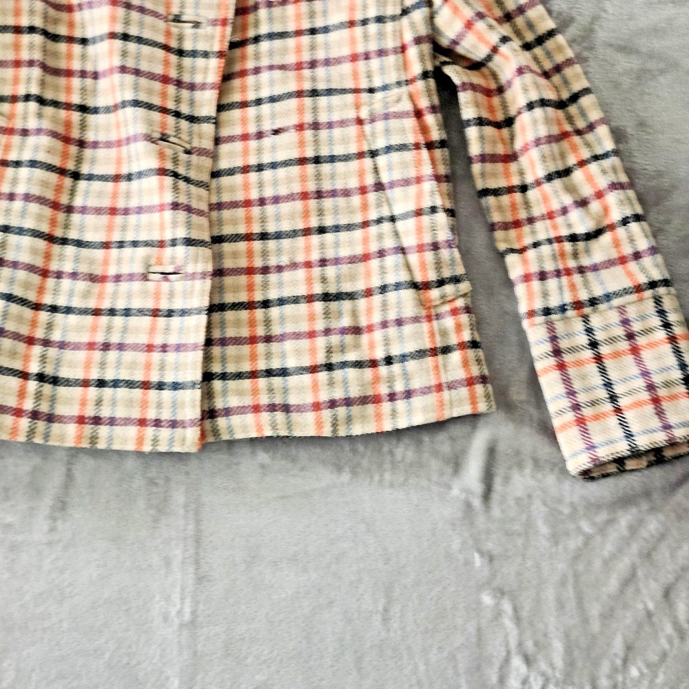 $500‎ Marc Jacobs Classic Plaid Wool Coat Preppy Vintage Size Small READ - Picture 4 of 13